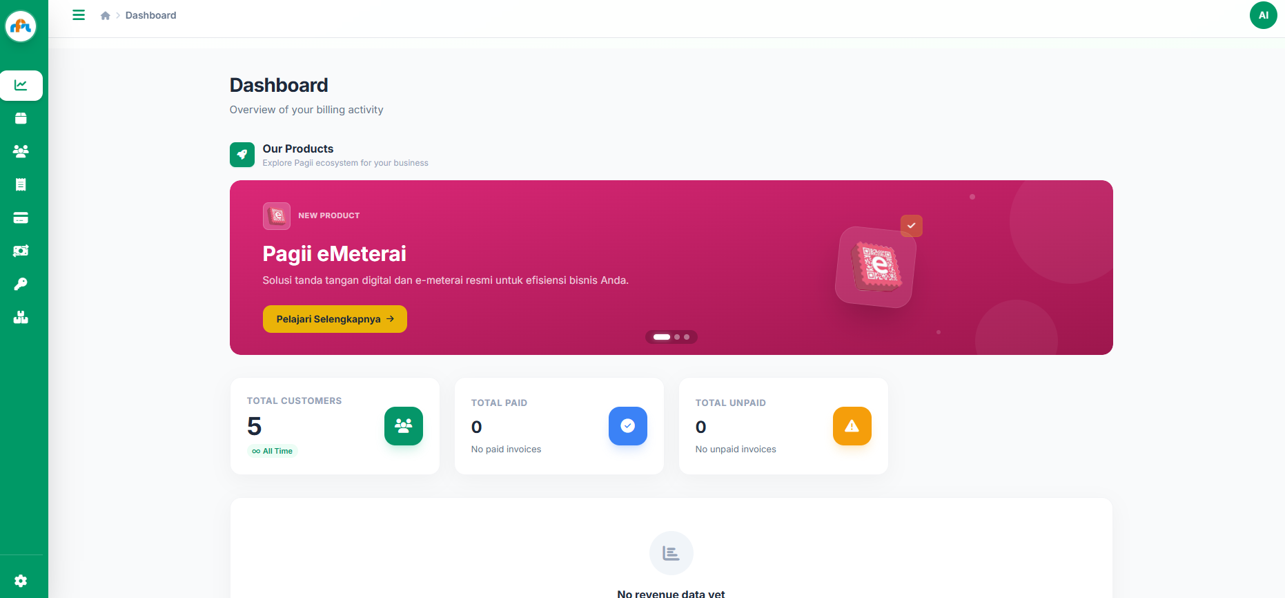 Pagii Billing Dashboard
